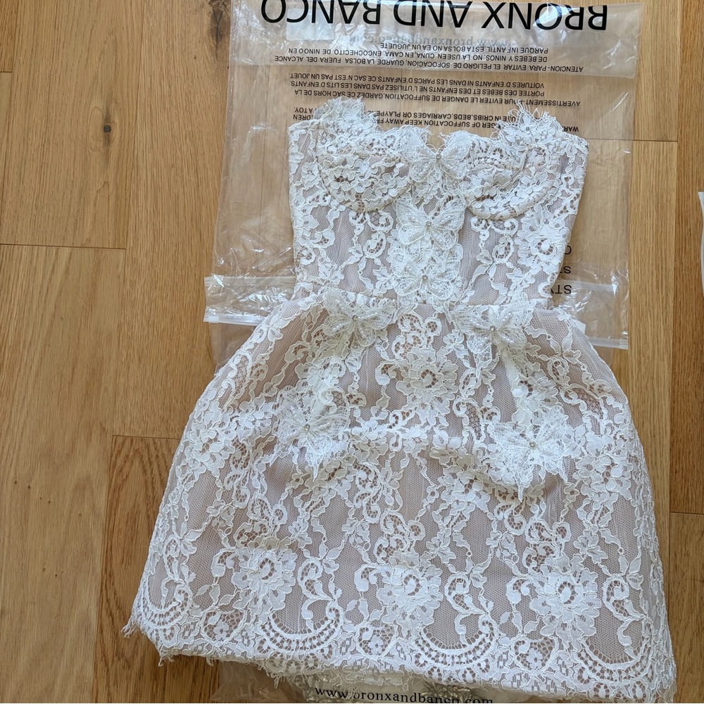 NWOT $950 Bronx and Banco Colette Embellished Rhinestones Mini Dress